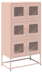 Highboard rózsaszín 68x39x123 cm Acél