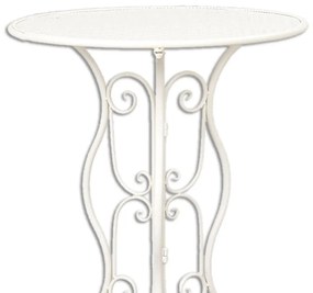 Vintage kerti bútor szett bistro asztal székkel krém