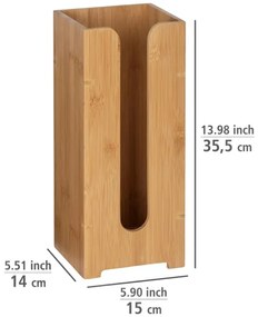 WENKO 24749100 - WC-papírtartó BAMBUSA 15x35,5 cm barna