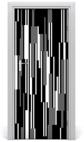 Ajtómatrica Fekete-fehér vonalak 85x205 cm