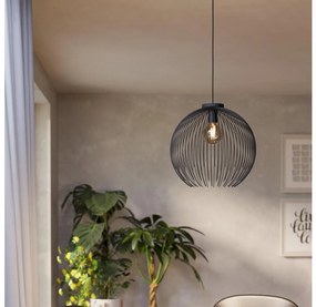 Eglo 901002 - Csillár zsinóron VENEZUELA 1xE27/40W/230V fekete