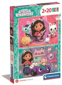 Gabi babaháza Cat-world 2x20 db-os puzzle Clementoni
