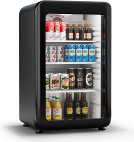 Klarstein Audrey Evo italhűtő, Rretro kivitel, üvegajtó, 93 L, EEK C