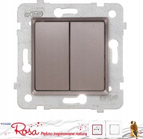 Dupla falsík alatti kapcsoló Polmark Rosa titán LP-2Q/M.TY