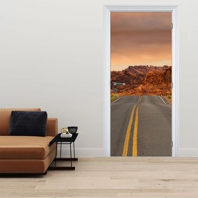 Fotótapéta ajtóra - Út a hegyekben (95x205cm)