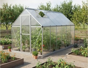 üvegház LANITPLAST SARANA 6x12 PC 4 mm ezüst színű LG4276