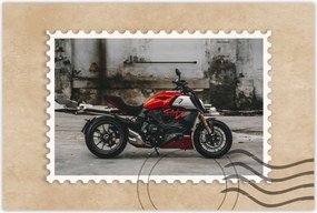 Poszter 60x40 Piros Ducati Motorkerékpár