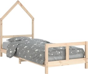 vidaXL tömör fenyőfa gyerekágykeret 80 x 200 cm
