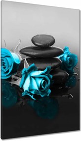 Vászonkép 80x120 Türkiz rózsa Spa