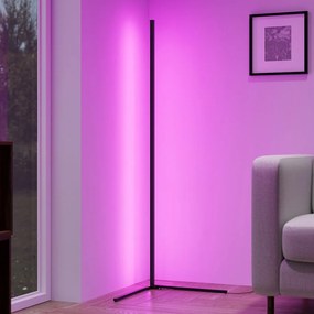 Fekete LED állólámpa (magasság 141 cm) Level – Trio