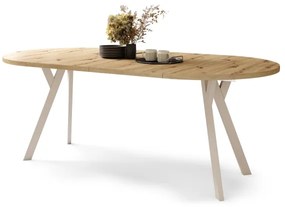 Bővíthető étkezőasztal ARTUR artisan tölgy/bézs