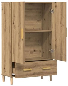 Highboard artisan tölgy 70x31x115 cm gépi úton előállított fa