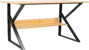 Polcos íróasztal, bükkfa/fekete, TARCAL 140