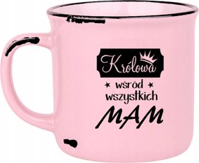 Bögre Rózsaszín Retro Ajándék Vicces Anyák Napja Királynő Anya