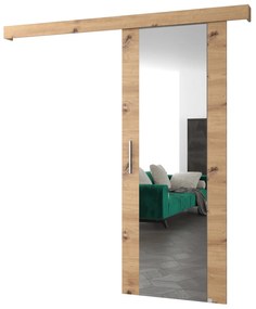 Tolóajtó 90 cm Sharlene II (artisan tölgy + artisan tölgy + ezüst) (tükörrel). Akció -6%. 1043627