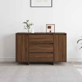 Oldalszekrény Barna Tölgy 120x41x75 cm Műgyanta
