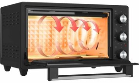 ECG ET 2001B Airfry elektromos sütő, antracitszínben