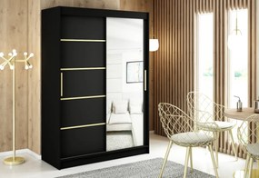 SALI 4 ruhásszekrény ,150x200x62,fekete