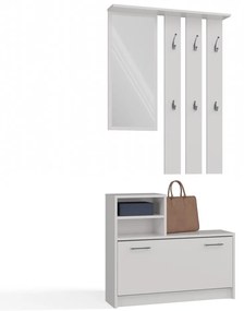 Drohmo GAR előszobafal, 85x180x24 cm, fehér