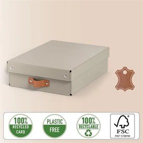 Tárolódoboz, M méret, alacsony, LEITZ Puro, homokbézs (E61480012)