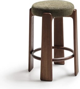 Zöld-sötét natúr színű kőrisfa bárszék (ülésmagasság 75 cm) Granite – Kave Home