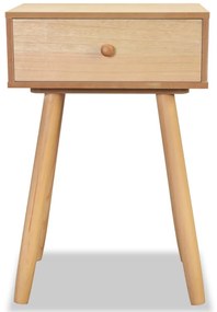 2 db barna, tömör fenyőfa éjjeliszekrény 40 x 30 x 61 cm