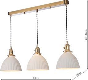 Dar Lighting modern függeszték hadano sárgaréz darhad3640-09