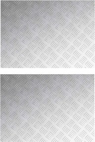 vidaXL Lépcsőfok Négyszögletes 2 pcs Ezüst 70 x 50 cm Alumínium