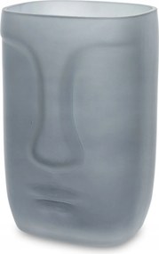 Dekoratív Üvegváza Modern Szürke Arc 20 CM