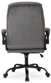 Fotel Obrotowy COMFORT Szary Welurowy