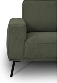 Sötétzöld zsenília sarokkanapé (jobb oldali-L alakú) Amsterdam – Scandic