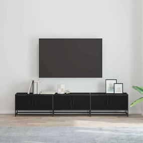 TV szekrény Musta tammi 210 x 35 x 41 cm Faanyag