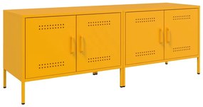 2 db mustársárga acél TV-szekrény 68 x 39 x 50,5 cm