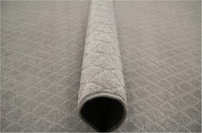 Szürke Filc Szőnyeg Rombusz Hurkapálca Kétszintes Caro Nappaliba 100x200 cm