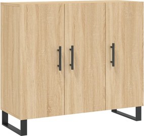 vidaXL sonoma tölgy színű szerelt fa tálalószekrény 90 x 34 x 80 cm