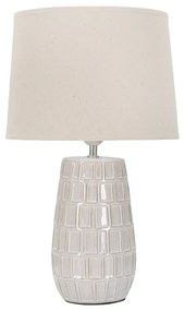 Krémszínű kerámia asztali lámpa textil búrával (magasság 44,5 cm) Hole – Mauro Ferretti