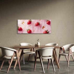 Kép - Eprek buborékokban (120x50 cm)