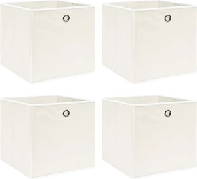 vidaXL 4 db fehér szövet tárolódoboz 32 x 32 x 32 cm