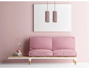 Láncos lámpa AVALO 2xE27/60W/230V rózsaszín/rozsdamentes