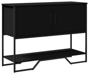 fekete szerelt fa tálalóasztal 100 x 35 x 74,5 cm