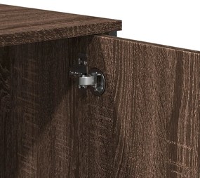 barna tölgyszínű szerelt fa dohányzóasztal 100x35x74,5 cm