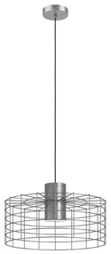 Eglo 43651 - Csillár zsinóron MILLIGAN 1xE27/40W/230V á. 48 cm ezüst