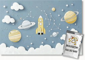 Fotótapéta Flizelina Gyerekek Kozmosz Bolygók Csillagok Rakéta 368x254 ragasztó