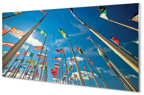 Akrilkép különböző zászlók 100x50 cm