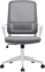 Irodai szék, szürke/fehér, SALOMO TYP 1