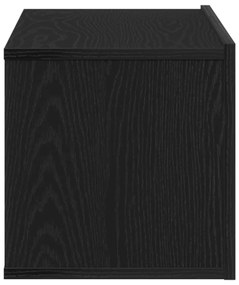 Fekete Tölgy TV Állvány 80x30x30 cm Műanyag Fából készült