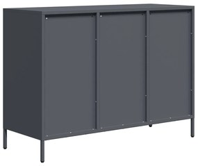 antracit hidegen hengerelt acél tálalószekrény 101,5x39x73,5 cm