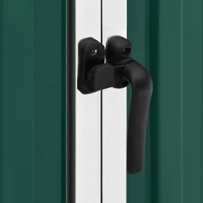 zöld horganyzott acél kerti fészer 195 x 198 x 159 cm