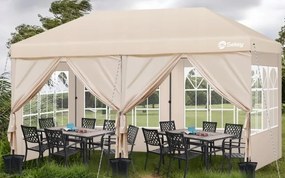 Fal Oldalfalak Pavilon Sátor Pavilon 3x6 Cappucino 6 Db