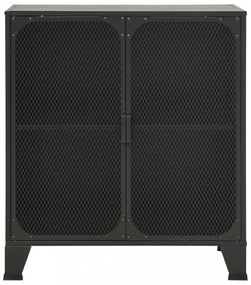 szürke fém és MDF tárolószekrény 72 x 36 x 82 cm